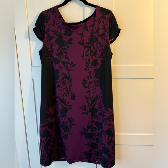 Purple and Black Knee Length Dress - Picture 1 of 10